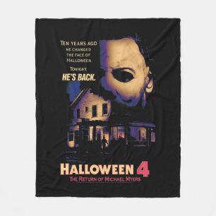 Couverture Polaire Maison et masque d'Halloween