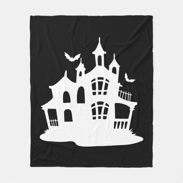 Couverture Polaire Maison Halloween (Devant)