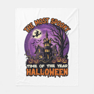 Couverture Polaire Maison hantée de Halloween la plus effrayante Sorc