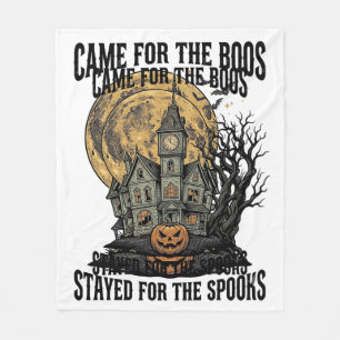 Couverture Polaire Maison Hantée Halloween Gravure Vintage T Spooky