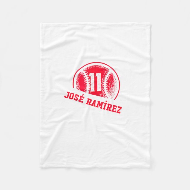Couverture Polaire Maison Jose Ramirez Mlbpa Mlb Œuvre d'art (Devant)