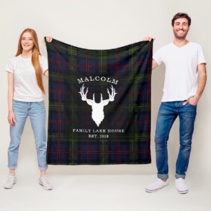 Couverture Polaire Maison Plaid Clan Malcolm Tartan Family Lake
