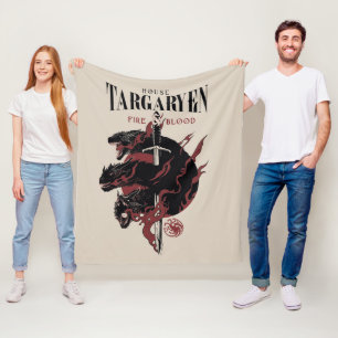 Couverture Polaire Maison Targaryen - Feu et Sang