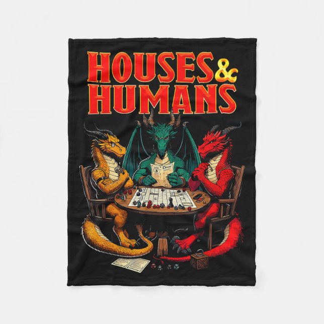Couverture Polaire Maisons Et Humains Drôle Jeu De Dés Rpg De Table P (Devant)