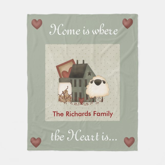 Couverture Polaire Maisons primitives (Devant)