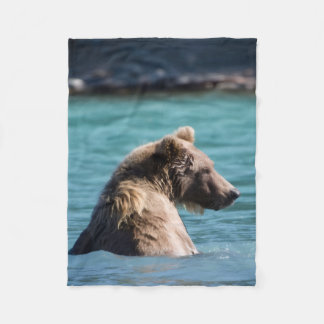 Couverture Polaire Majestic Alaskan Brown Bear