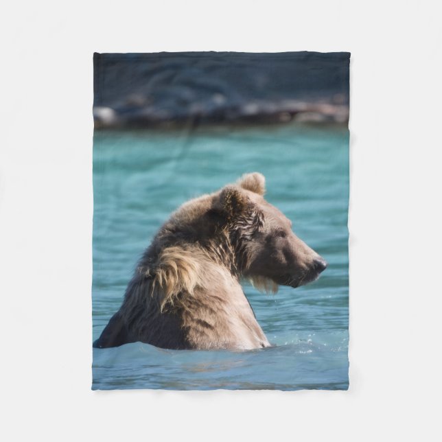 Couverture Polaire Majestic Alaskan Brown Bear (Devant)