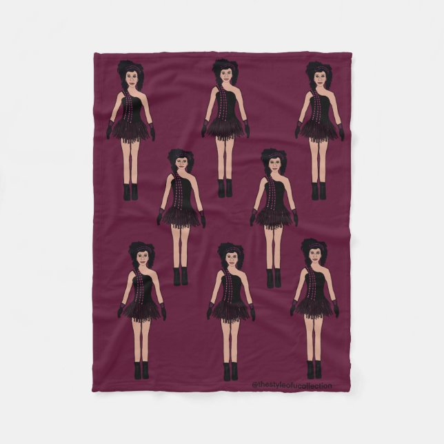 Couverture Polaire Majorette / Danseuse Blanche polaire Mauve (Devant)