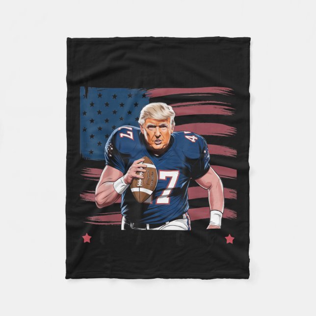 Couverture Polaire Make American Football Great Again Trump Usa Flag  (Devant)