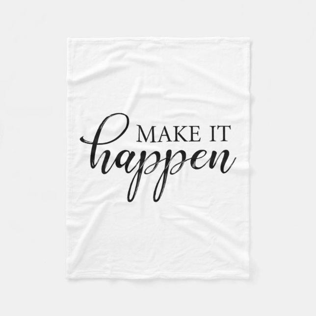 Couverture Polaire Make It Happen Motivational  (Devant)