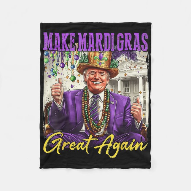 Couverture Polaire Make Mardi Gras Great Again  (Devant)