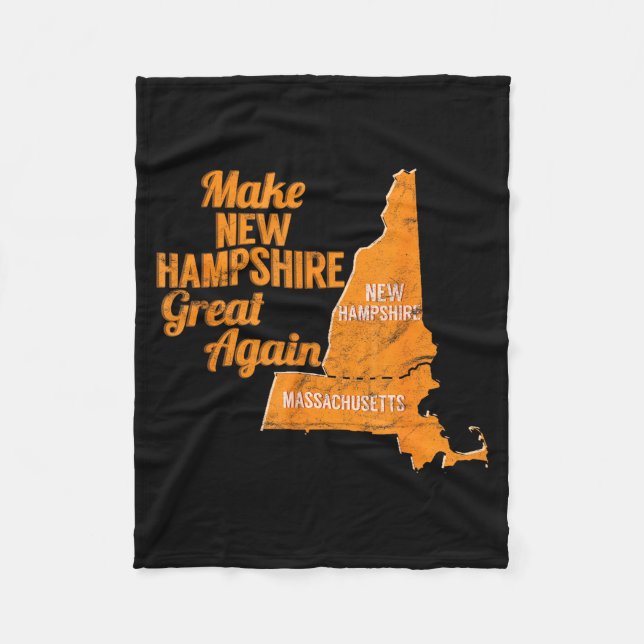 Couverture Polaire Make New Hampshire Great Again Build A Wall  (Devant)