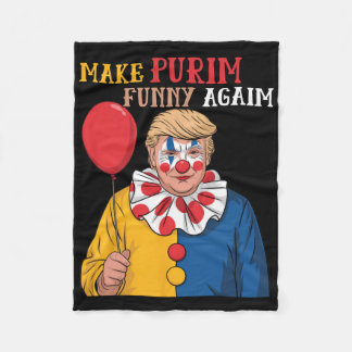 Couverture Polaire Make Purim Funny Again Funny Trump Purin
