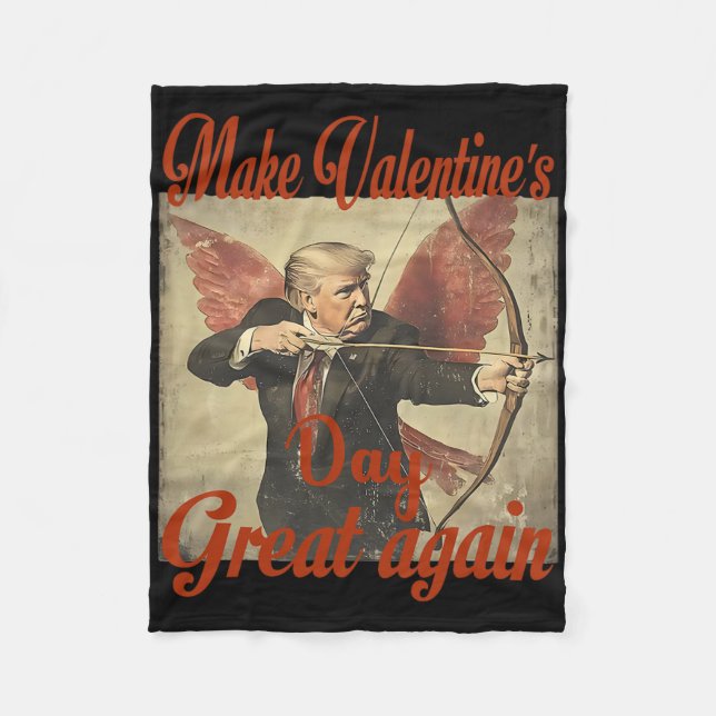 Couverture Polaire Make Valentine's Day Great Again Funny Trump Valen (Devant)