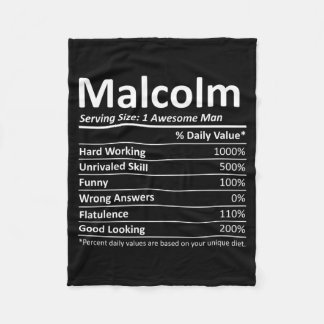 Couverture Polaire Malcolm Rition Joyeux Anniversaire Nom Personnalis