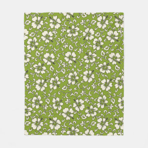 Couverture Polaire Malia Hibiscus Imprimé Pareau Hawaïen