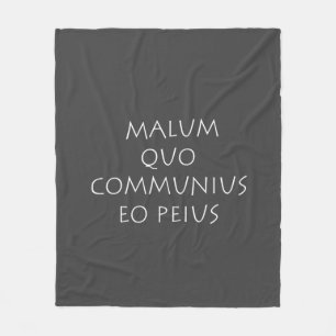 Couverture Polaire Malum quo communius eo peius