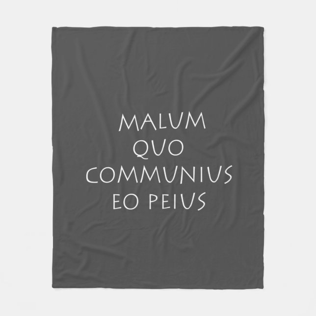 Couverture Polaire Malum quo communius eo peius (Devant)