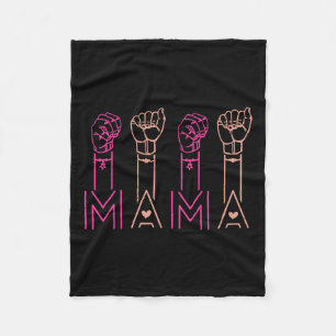 Couverture Polaire Mama American Sign Language Support pour les perso