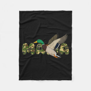 Couverture Polaire Mama chassant canard colvert maman camouflage mama