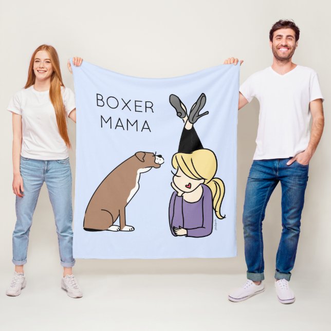 Couverture Polaire Mama de boîte personnalisée  (En situation)