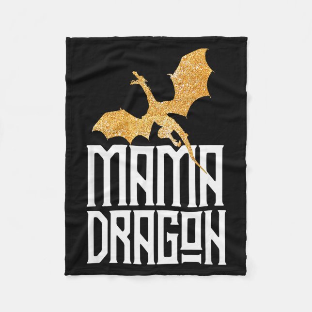 Couverture Polaire Mama Dragon Christmas Matching Family Tribe Mom Wi (Devant)