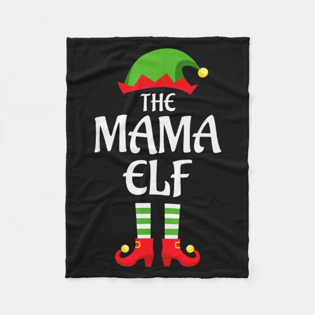 Couverture Polaire Mama Elf Family Matching Group Christmas  (Devant)