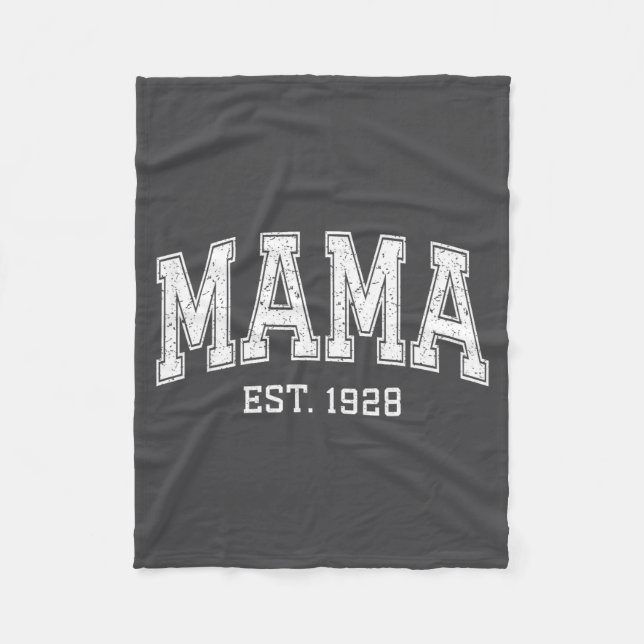 Couverture Polaire Mama Est 1928 Mom D Mothers Day Ized  (Devant)