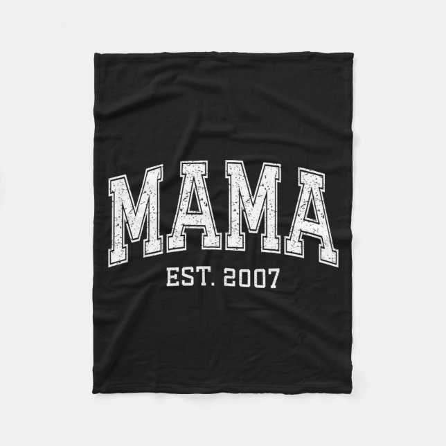 Couverture Polaire Mama Est 2007 Mom D Mothers Day Ized  (Devant)