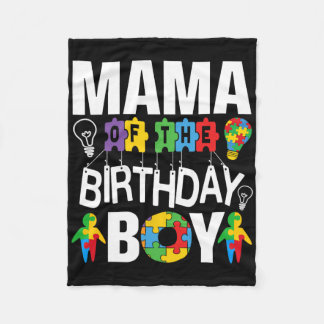 Couverture Polaire Mama Of The Birthday Boy Autism Mom 
