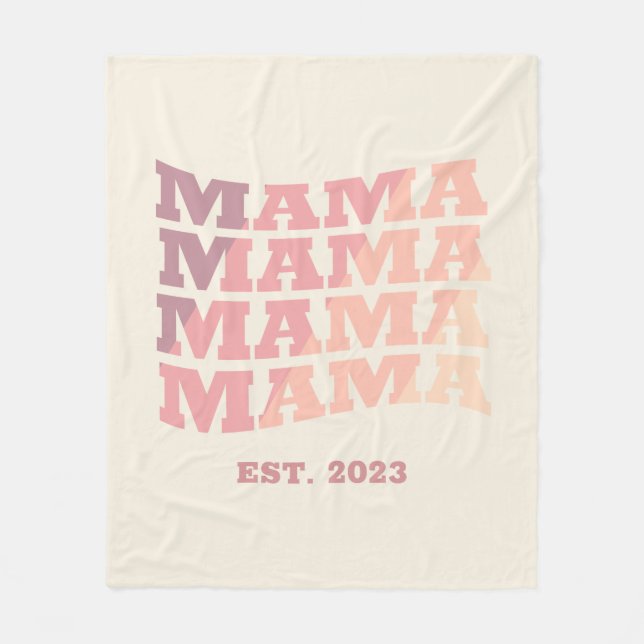 Couverture Polaire Mama personnalisée établie (Devant)