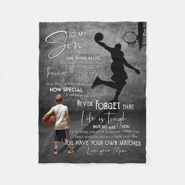 Couverture Polaire Maman À Mon Fils Si Je Pouvais (Devant)