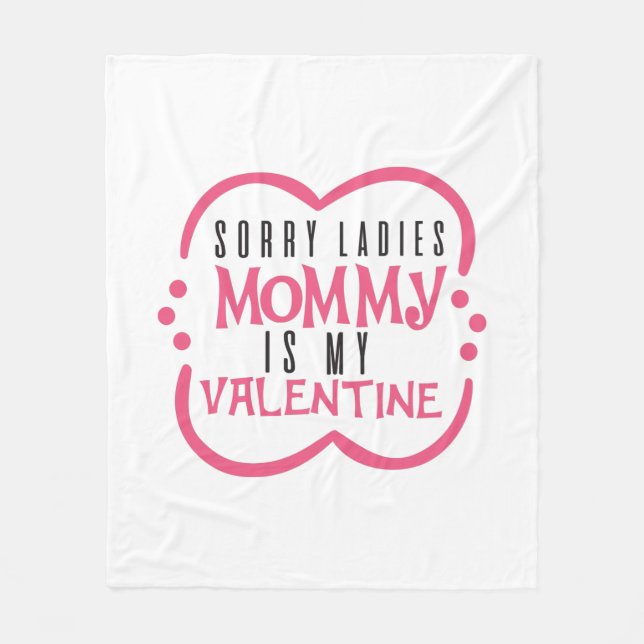 Couverture Polaire Maman Cadeau Couple Est Mon Valentin (Devant)
