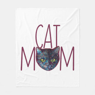 Couverture Polaire Maman de chat