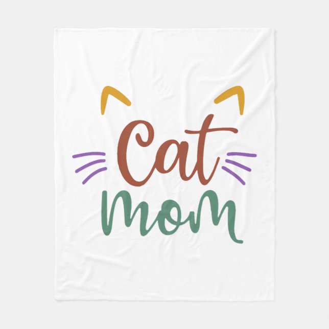 Couverture Polaire Maman de chat (Devant)