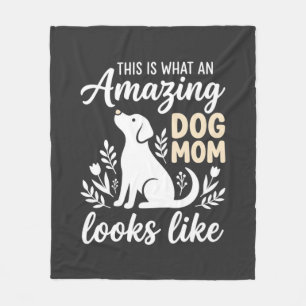 Couverture Polaire Maman de chien incroyable amateur de chien floral