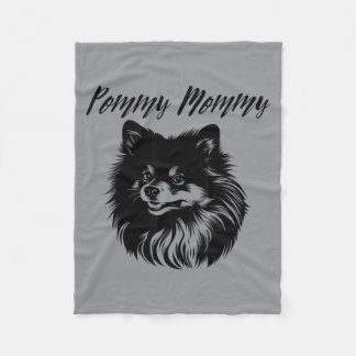 Couverture Polaire Maman de chien mignon Pommy Maman Pomvibesnian Chi