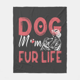 Couverture Polaire Maman de chien pour la vie Fête des mères Cadeaux