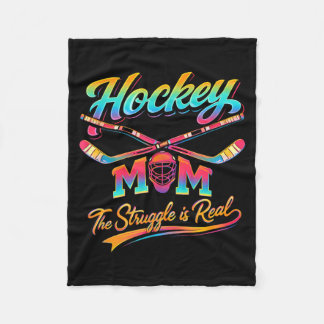 Couverture Polaire Maman de hockey La lutte est réelle Parent de spor