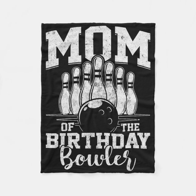 Couverture Polaire Maman De L'Anniversaire Bowler Bowling Party (Devant)