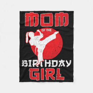 Couverture Polaire Maman De L'Anniversaire Karate Taekwondo Girl Mart
