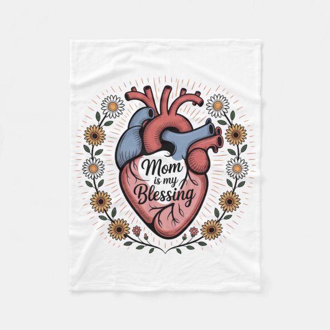 Couverture Polaire Maman est ma bénédiction (Devant)