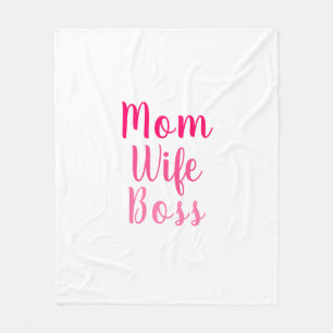 Couverture Polaire Maman femme patron dégradé rose
