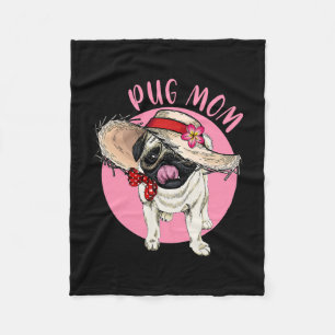 Couverture Polaire Maman Fête des Mères Maman Maman Mère Pug