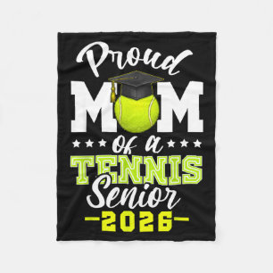 Couverture Polaire Maman fière d'un senior de tennis diplômé en 2026