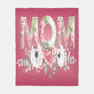Couverture Polaire Maman Floral Bouquet Fête des mères