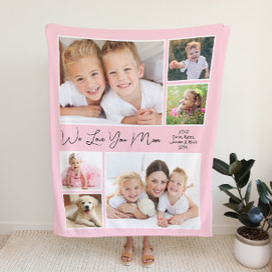 Couverture Polaire Maman Love You Photo Rose