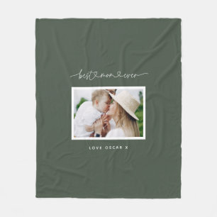 Couverture Polaire Maman mignon script moderne cadeau photo