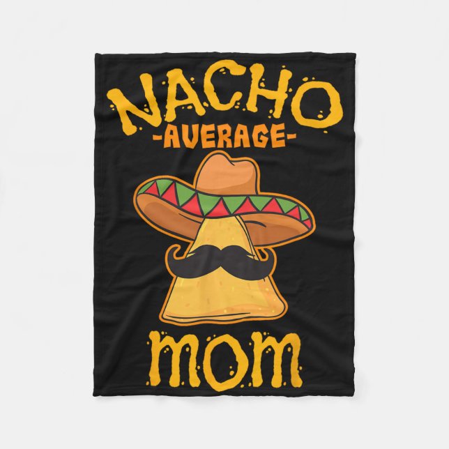 Couverture Polaire Maman moyenne nacho mexicaine Cinco De Mayo Mère F (Devant)