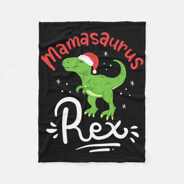 Couverture Polaire Maman Noël Saurus Rex Dinosaure Mère Xmas  (Devant)